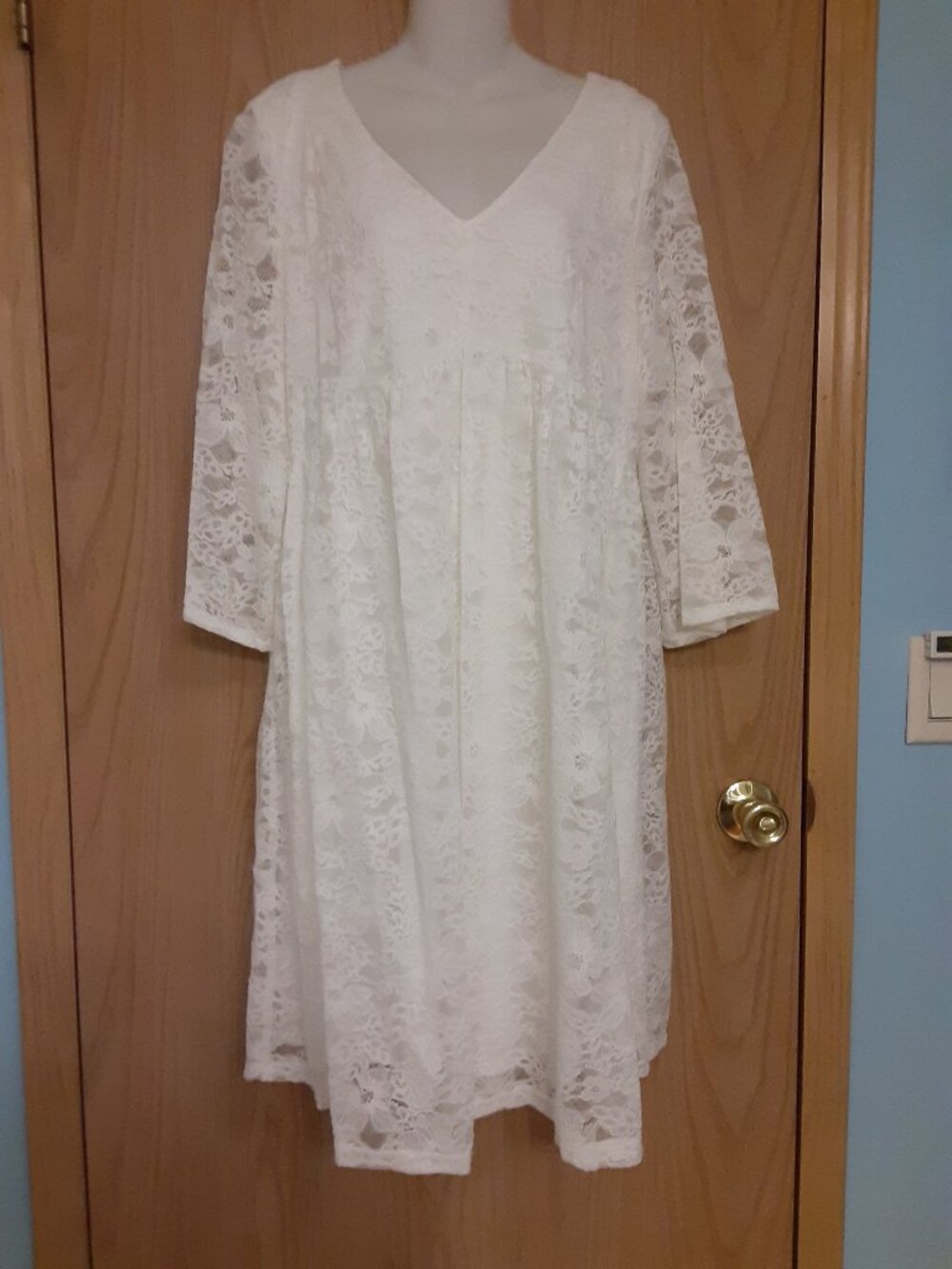 INC White lace dress size XL.